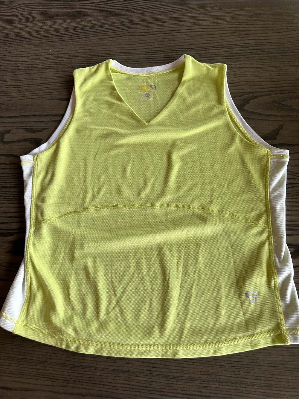 Neon Yellow Green Mesh Athletic Tank Top